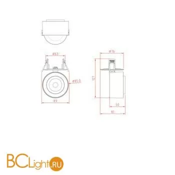 Встраиваемый светодиодный светильник Maytoni Treo C063CL-L12W4K - Фото 2