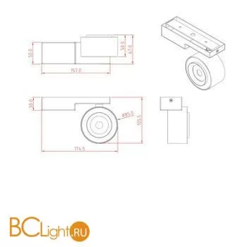 Накладной точечный LED светильник Maytoni Treo C062CL-L12B3K - Фото 3