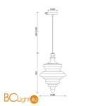 Подвесной светильник Maytoni Trottola P057PL-01BS - Схема