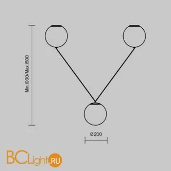 Подвесной светильник Maytoni Twins MOD427PL-L30B3K - Фото 1