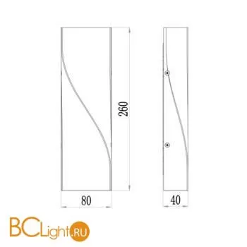Влагозащищенный настенный светильник Maytoni Twist O040WL-L11W3K - Фото 0
