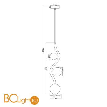 Подвесной светильник Maytoni Uva MOD059PL-03G - Схема