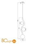 Подвесной светильник Maytoni Uva MOD059PL-03G - Схема