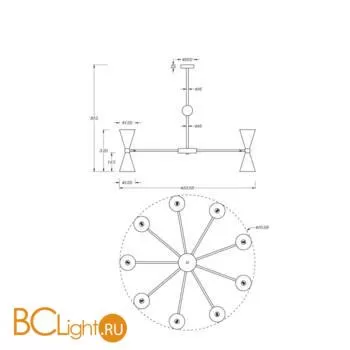 Люстра Maytoni Vesper MOD108PL-18WG - Фото 0