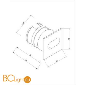 Встраиваемый светильник Maytoni Via Urbana O022-L3W - Схема