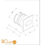 Встраиваемый светильник Maytoni Via Urbana O022-L3W - Схема