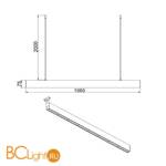 Подвесной светильник Maytoni Points 4000K 1x40Вт 25° P050PL-L40B4K - Схема