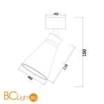 Накладной точечный светильник Maytoni Virar C061CL-01W - Схема