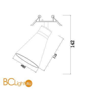 Встраиваемый точечный светильник Maytoni Virar C059CL-01W - Схема