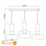 Подвесной светильник Maytoni Void MOD030PL-05GR - Схема