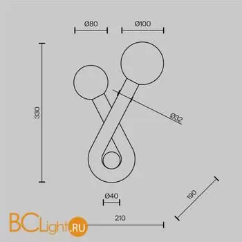 Бра Maytoni Vortex MOD476WL-02PT - Фото 6