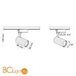 Трековый светильник Maytoni Vuoro Unity 3000K 6Вт 24° TR003-1-6W3K-B - Схема