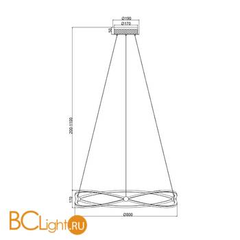 Подвесной светильник Maytoni Weave MOD062PL-L56CH3K - Схема