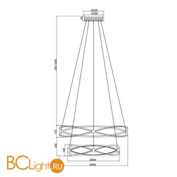 Подвесной светильник Maytoni Weave MOD062PL-L103CH3K - Схема