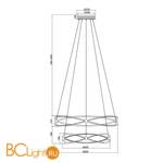 Подвесной светильник Maytoni Weave MOD062PL-L103CH3K - Схема