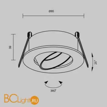 Встраиваемый светильник Maytoni Wink DL061-GU10-B - Фото 5
