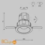 Встраиваемый светильник Maytoni Wise DL057-7W4K-B - Фото 12