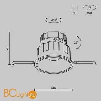 Встраиваемый светильник Maytoni Wise DL057-10W4K-B - Фото 11