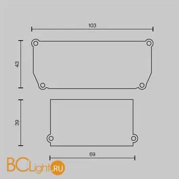Заглушка для профиля Maytoni Заглушки и крепления для профиля ALM012EC-SC-W - Фото 4
