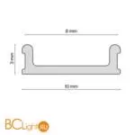 Заглушка для профиля Maytoni Заглушки и крепления для профиля ALM012-SC-W - Фото 0