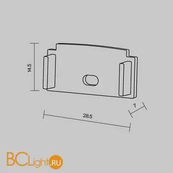 Комплект заглушек (для профиля ALM-6214 SB-S-2M/ALM-6214TBS-2M) 2 шт. Maytoni Заглушки и крепления для профиля 642008 - Фото 4