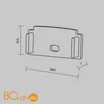 Комплект заглушек (для профиля ALM-6214 SB-S-2M/ALM-6214TBS-2M) 2 шт. Maytoni Заглушки и крепления для профиля 642008 - Фото 4