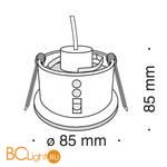 Встраиваемый светильник Maytoni Zoom GU10 1x50Вт IP 65 DL032-2-01W - Схема