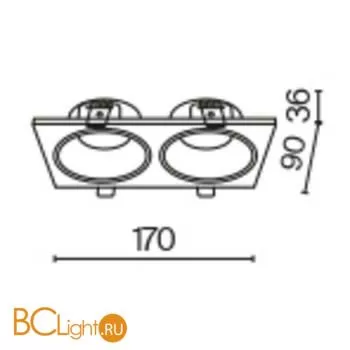 Встраиваемый светильник Maytoni Zoom GU10 2x50Вт IP 65 DL033-2-02B - Фото 4
