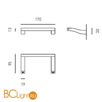 Бра Axo light Cyma CYMA WALL LAMP 301 06 - Схема