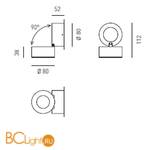 Спот (точечный светильник) светильник Axo light Favilla E6105004 - Схема