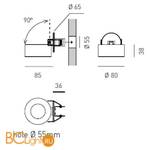 Спот (точечный светильник) светильник Axo light Favilla Recessed E8105404 - Схема