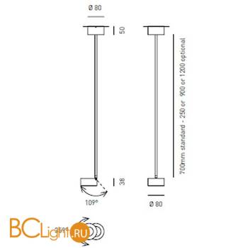Подвесной светильник Axo Light FAVILLA SUSPENSION LAMP 105 04 - Схема