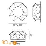 Бра Axo light Adamas ADAMAS 8 WALL LAMP 307 05 - Схема