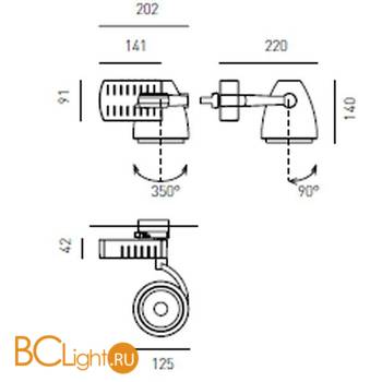 Трековая система Axo light Leon 15 SPOTLIGHT 526 06 - Схема