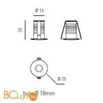 Встраиваемый спот (точечный светильник) Axo light Picus PICUS RECESSED DOWNLIGHT 501 07 - Схема