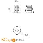 Спот (точечный светильник) Axo light Picus PICUS RECESSED DOWNLIGHT 501 02 - Схема