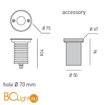 Спот (точечный светильник) Axo light Pleton PLETON 40 531 03 - Схема