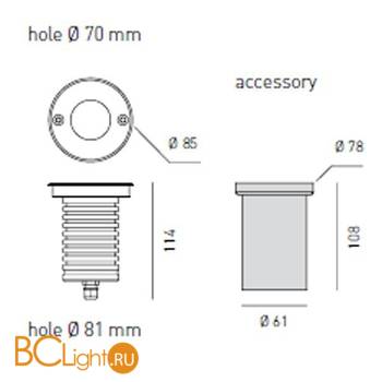 Спот (точечный светильник) Axo light Pleton 20 532 03 - Схема