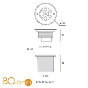 Спот (точечный светильник) Axo light Poggio POGGIO 533 03 - Схема
