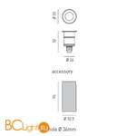 Спот (точечный светильник) Axo light Pontanus PONTANUS IN-GROUND LUMINAIRE 529 03 - Схема