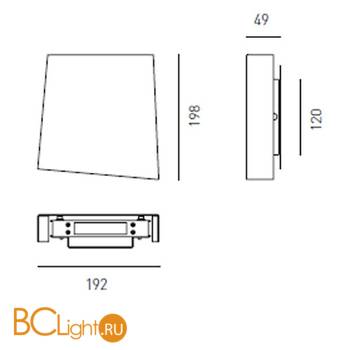 Настенный светильник Axo light Rythmos WALL LAMP 111 07 - Схема