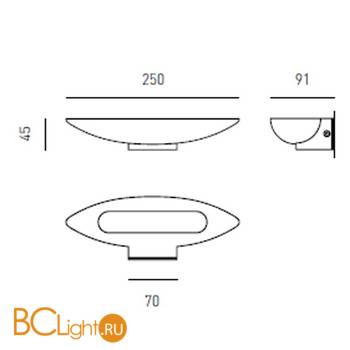 Настенный светильник Axo light Sinus SINUS WALL LAMP 106 06 - Схема