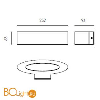 Настенный светильник Axo light Sol SOL WALL LAMP 104 06 - Схема