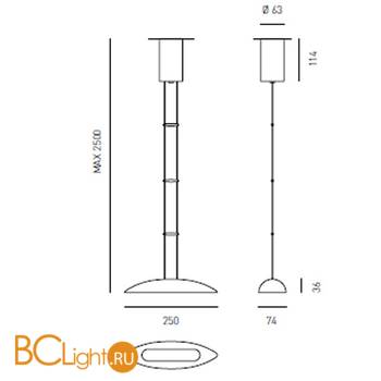 Подвесной светильник Axo Light Sinus SINUS SUSPENSION LAMP 106 06 - Схема