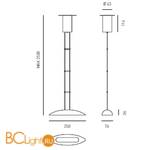 Подвесной светильник Axo Light Sinus SINUS SUSPENSION LAMP 106 06 - Схема