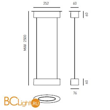 Подвесной светильник Axo Light Sol SOL SUSPENSION LAMP 104 06 - Схема