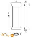 Подвесной светильник Axo Light Sol SOL SUSPENSION LAMP 104 06 - Схема