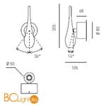 Бра Axo light Stilla STILLA WALL LAMP 100 04 - Схема