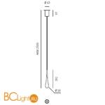 Подвесной светильник Axo Light Stilla STILLA SUSPENSION LAMP 100 04 - Схема