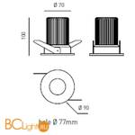 Спот (точечный светильник) Axo light Landinus LANDINUS 507 02 - Схема